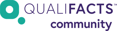 Qualifacts | Community logo. This will take you to the homepage